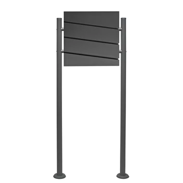 Fali postaláda állvánnyal - V15 - antracit szürke - szimpla