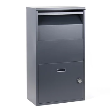 Csomagbox - szürke - 41x22x75cm - álló postaládával