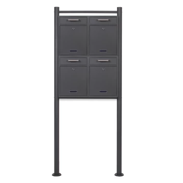 2x2 V52 antracit postaláda, postaládaállvánnyal