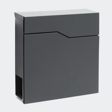 Modern fali postaláda újságtartóval V19 - antracit színben Modern fali postaláda újságtartóval V19 - antracit színben