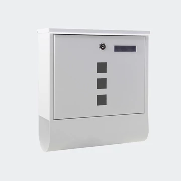 Falra szerelhető postaláda, újságtartó résszel - fehér