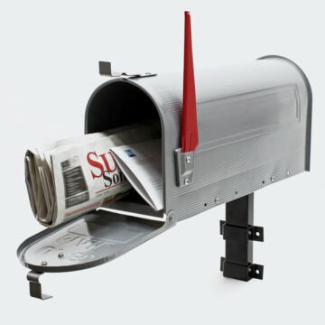 US Mailbox, ezüstszürke színben, amerikai design - falikarral