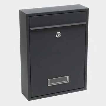 Fali postaláda antracit színben V2 - névtáblával Fali postaláda antracit színben V2 - névtáblával
