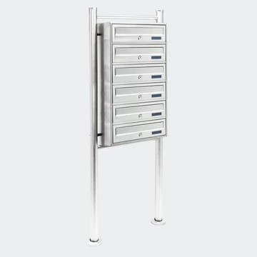 Álló postaláda 6 részes - INOX