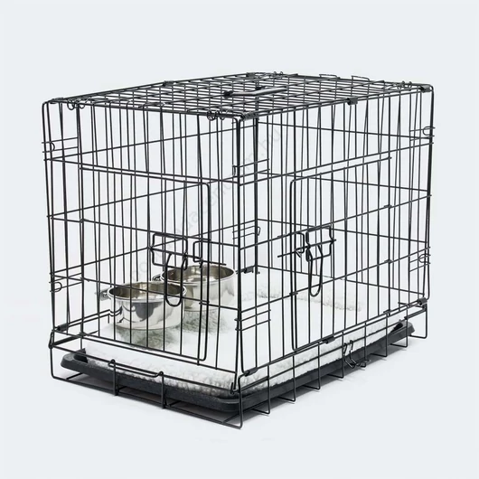Összecsukható szállítóketrec - S - 76x45x51.5cm + edény, gyapjútakaró, rácstakaró