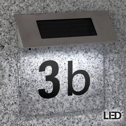 LED-es házszám, betűcsomaggal
