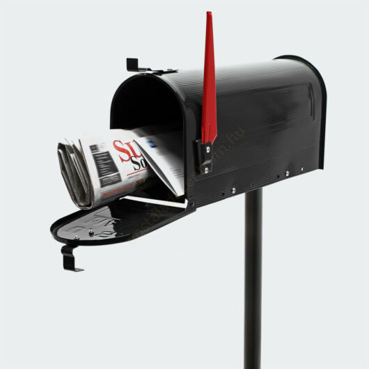 US Mailbox, amerikai design, fekete állvánnyal
