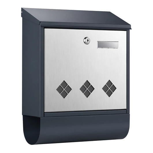 Prémium modern fali postaláda V35 - INOX 