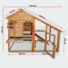 Kép 2/4 - Rágcsáló ház, nyúl, csirke kooperatív kisállat ház - szabad tartási felülettel