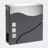Kép 1/4 - Design postaláda újságtartóval V28 antracit - INOX
