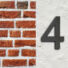 Kép 1/5 - Antracit házszám "4" - rozsda,- és időjárásálló - 20 cm