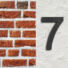 Kép 1/5 - Antracit házszám "7" - rozsda,- és időjárásálló - 20 cm